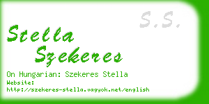 stella szekeres business card
